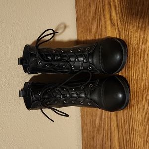 Womens black booties